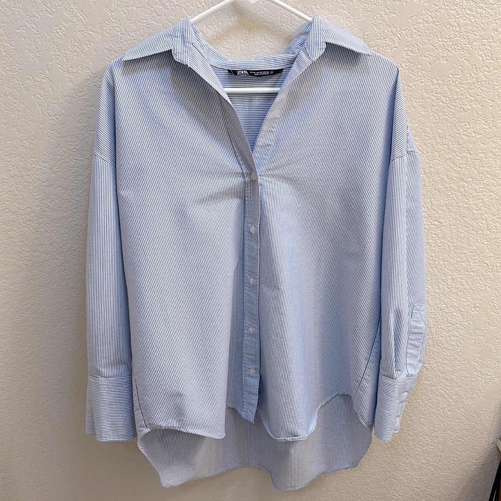 Brand New ZARA Oversized Striped Shirt - Size XS But Will Fit Medium